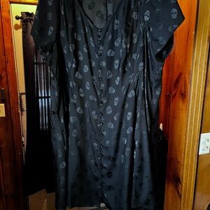 Torrid Black Skull Pattern Mini Dress